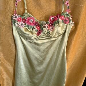 Princess Polly Light Green Satin Dress